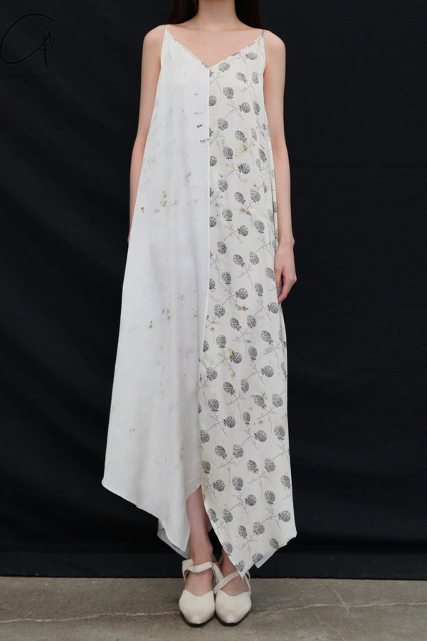 Mutedance 25 Spring/Summer Linen/Silk Printed Long Skirt MD-MD25SS117-HOARY MD25SS113